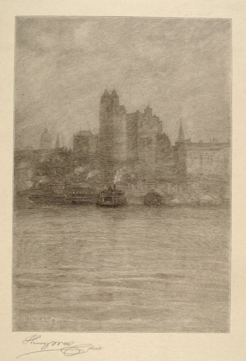 Nedre New York i en dimma av Henry Wolf
