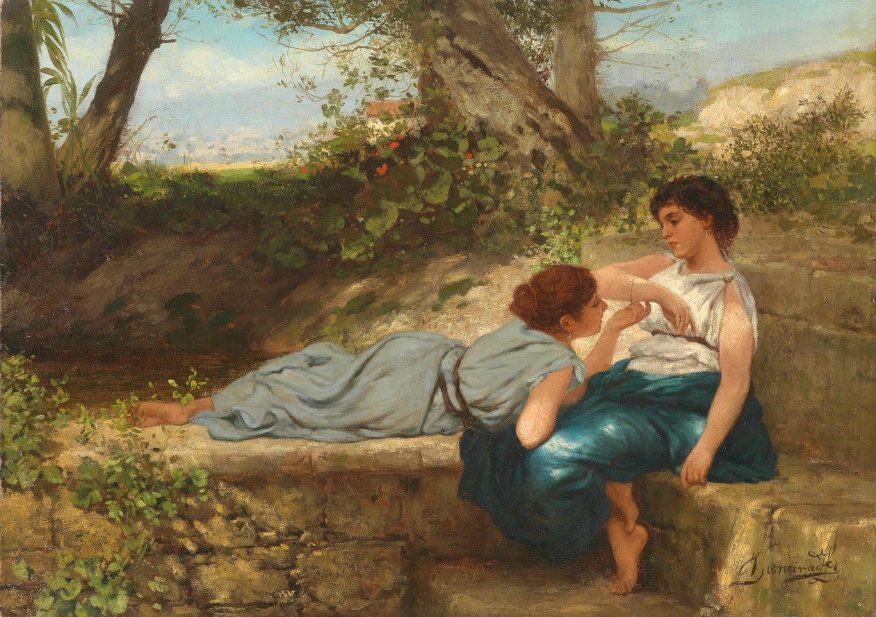 Samtalet (The New Bangle) av Henryk Siemiradzki