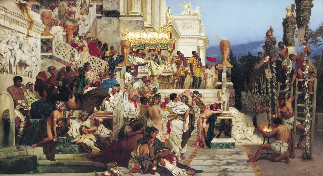Kristendomens ledande ljus, Neros facklor av Henryk Siemieradzki