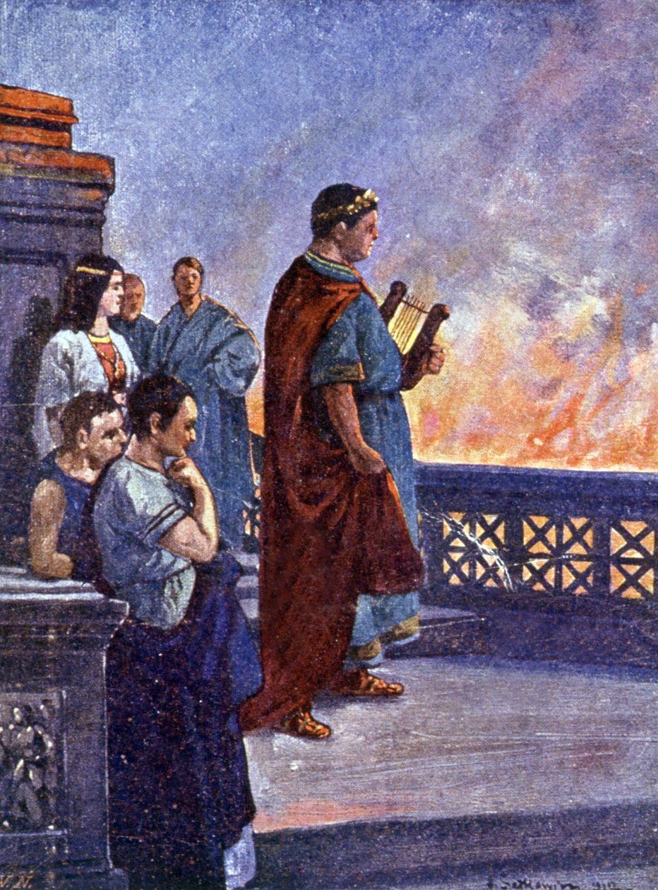 Nero tittar på Rom som brinner av Henryk Sienkiewicz