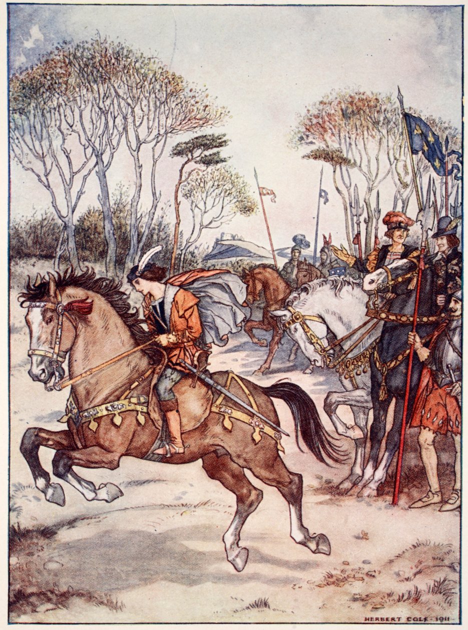 En fin udstilling af horsemanship, illustration fra 