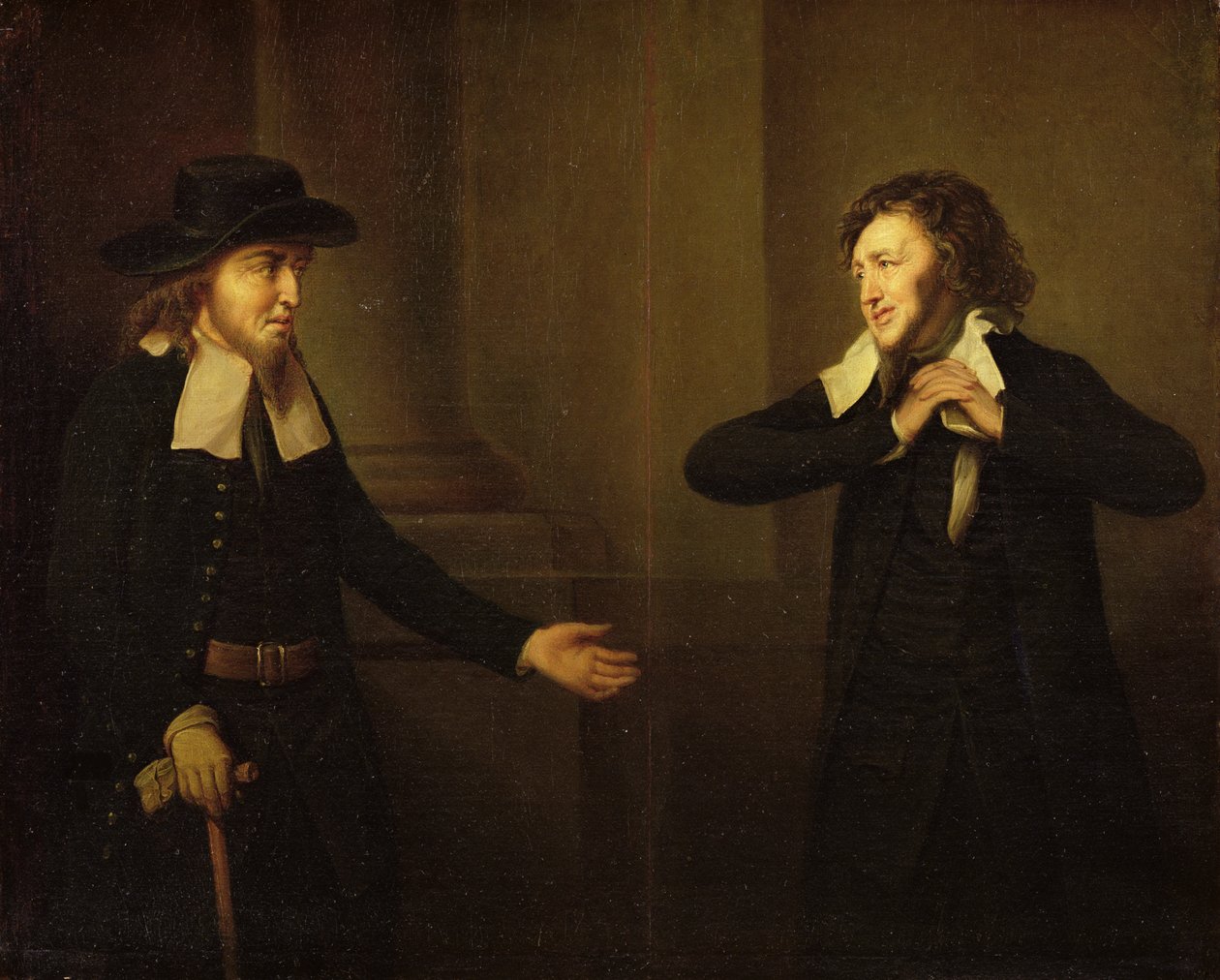 Shylock och Tubal från akt III, scen ii av 