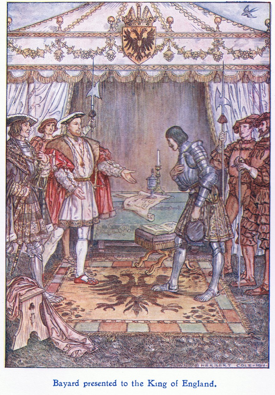 Bayard presenteras för kungen av England (Henry VIII), 1938 av Herbert Cole
