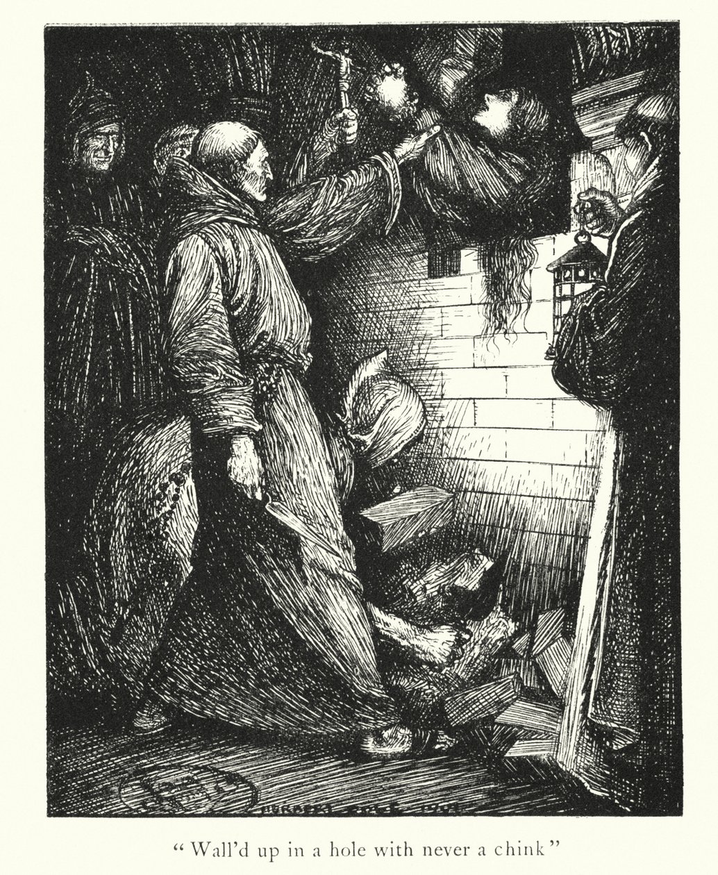 Ingoldsby Legends: Netley Abbey (litografi) av Herbert Cole