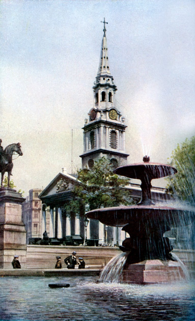 Church of St Martin-in-the-Fields, Trafalgar Square, London, c1930-talet. av Herbert Felton