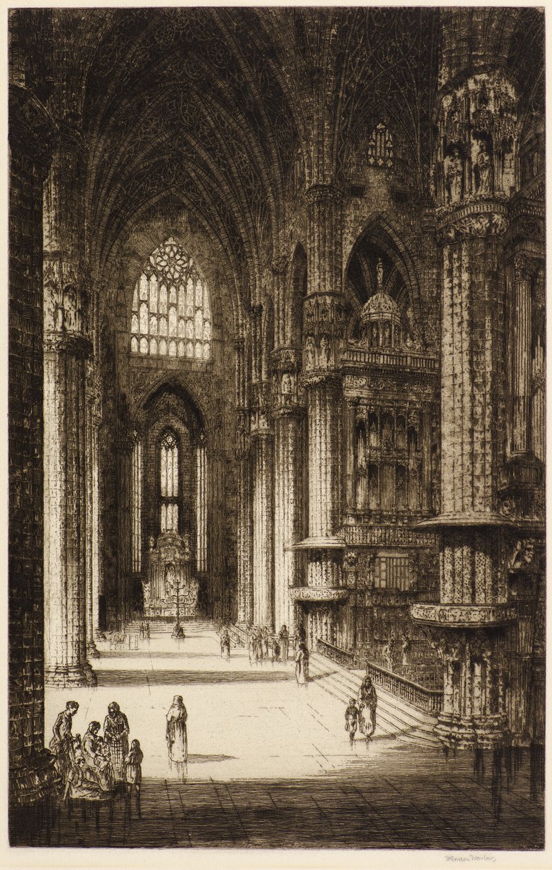 Kölnerdomen (etsning) av Herbert Gordon Warlow