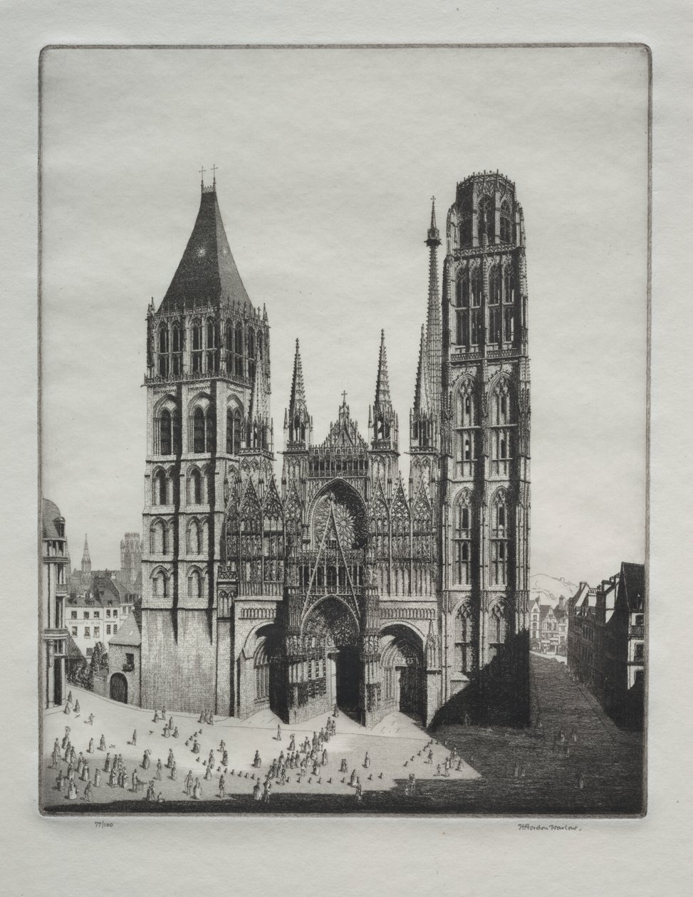 Rouens katedral av Herbert Gordon Warlow