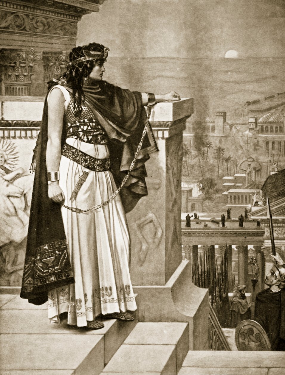 Zenobias sista blick på Palmyra, illustration från 