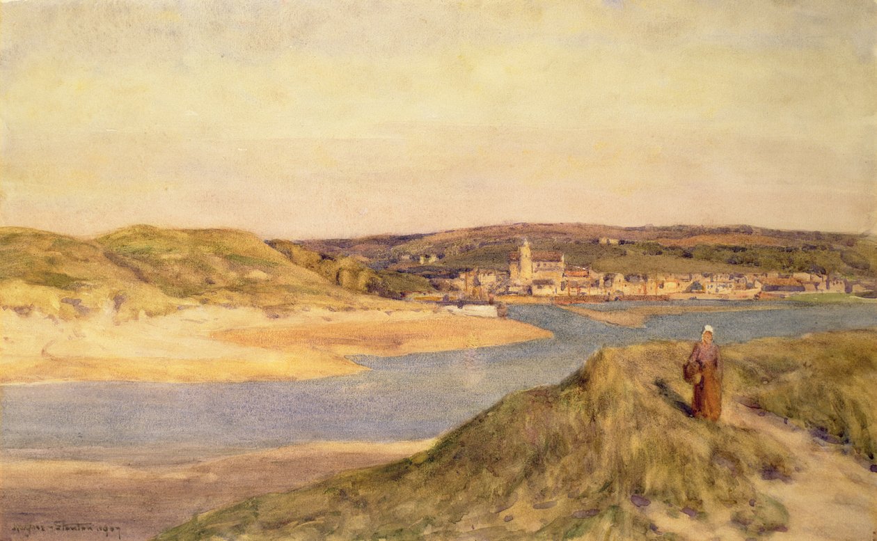 Hayle från Lelant, Cornwall av Herbert Hughes Stanton