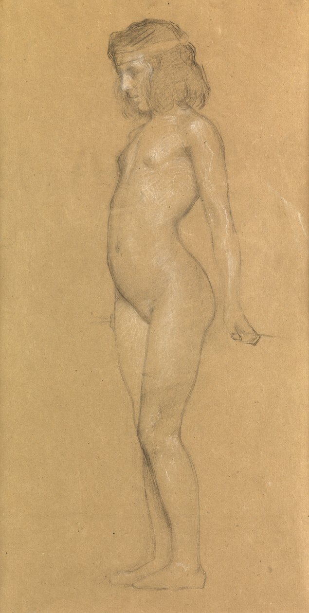 Studie för "The Trailing Clouds of Glory", 1898 av Herbert James Draper