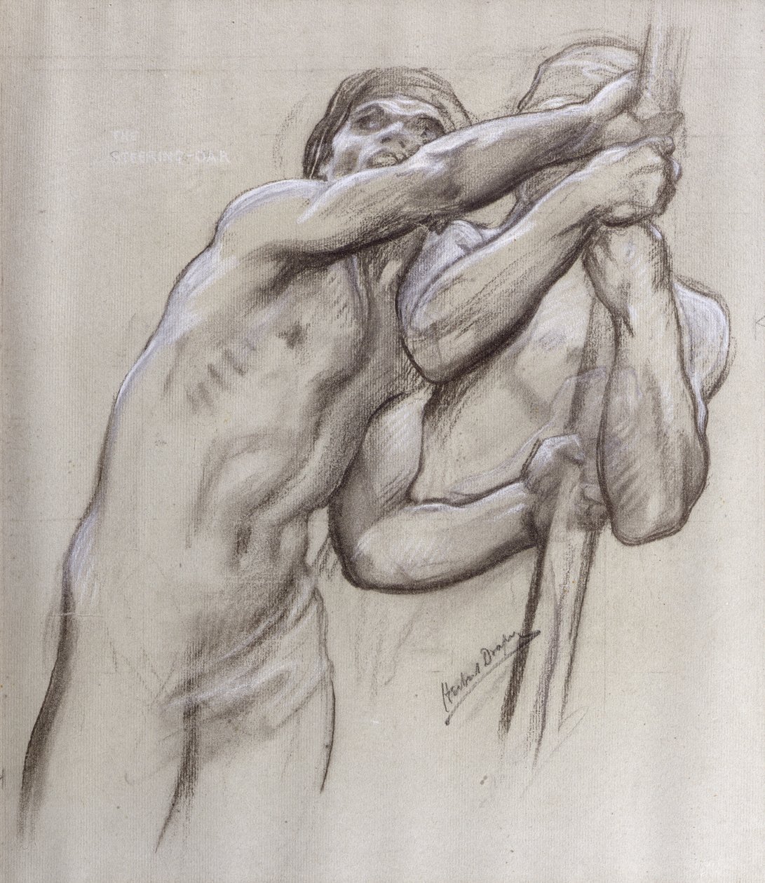 Styråran, studie för "Det gyllene skinnet av Herbert James Draper