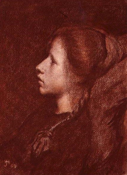 Studie av en ung flicka av Herbert Johnson Harvey
