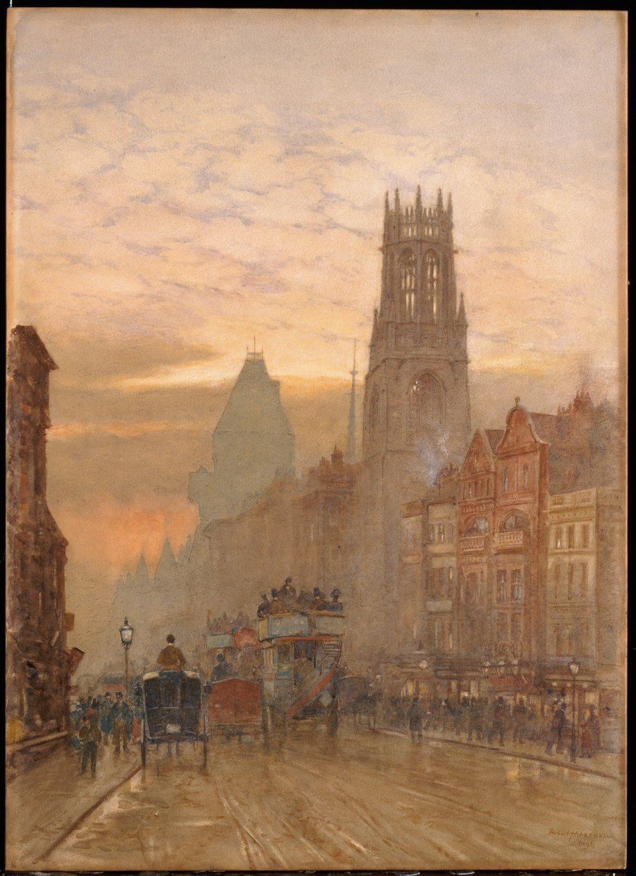 Fleet Street vid Temple Bar av Herbert Menzies Marshall