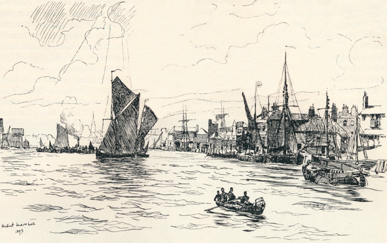 Från Limehouse Pier, 1873, 1894 av Herbert Menzies Marshall