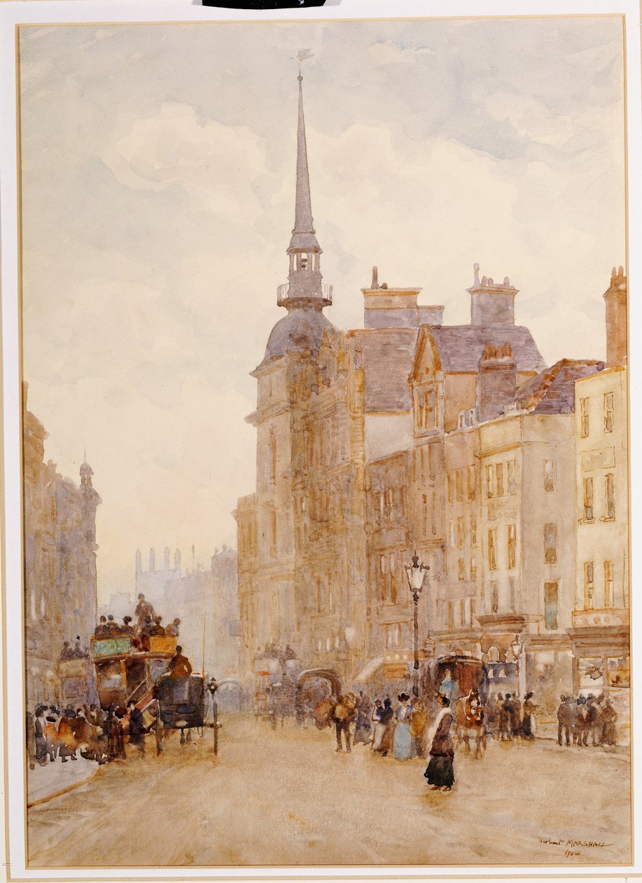Tittar ner för Ludgate Hill från Steps of St. Paul