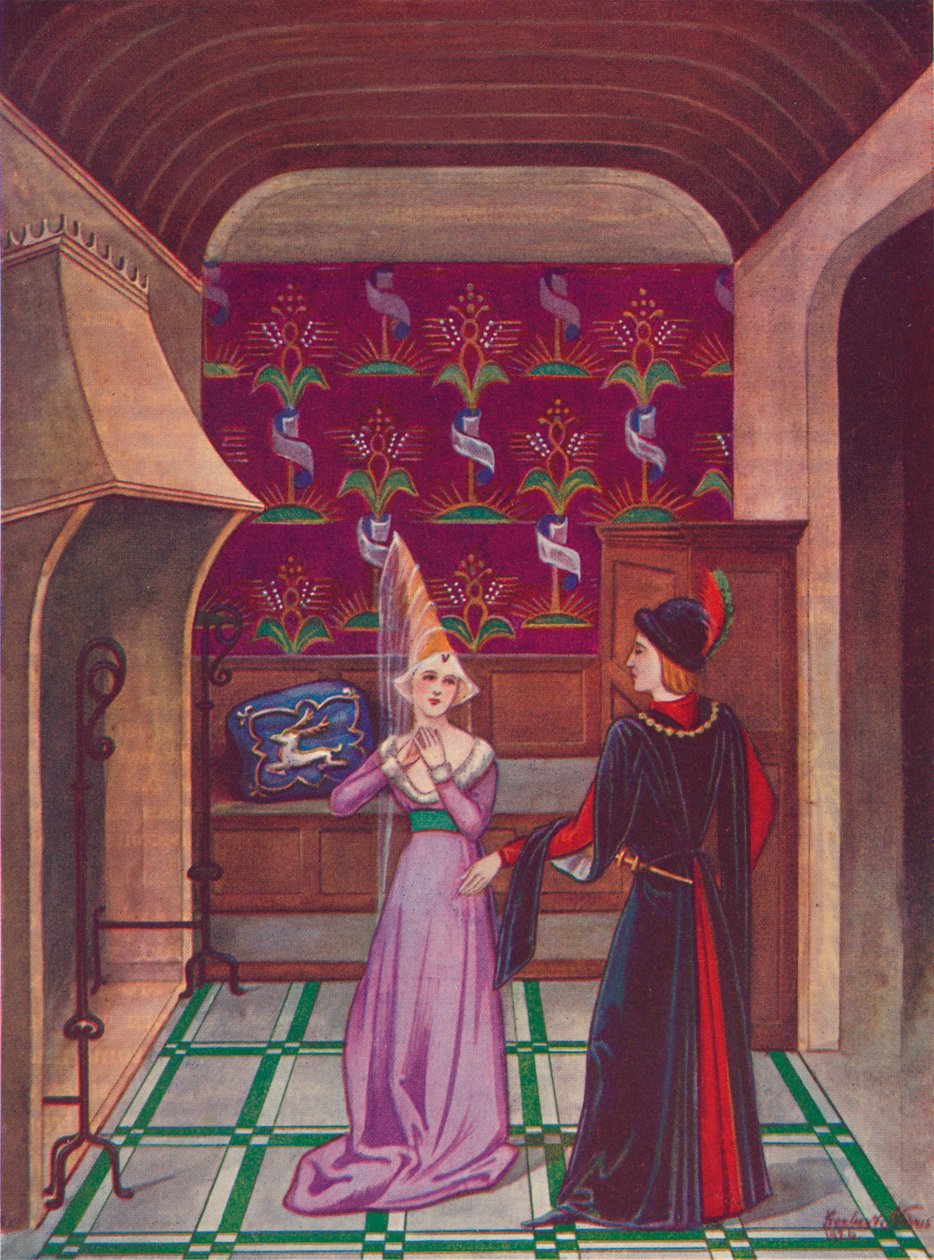 En interiör. Sent femtonde århundradet, 1926 av Herbert Norris