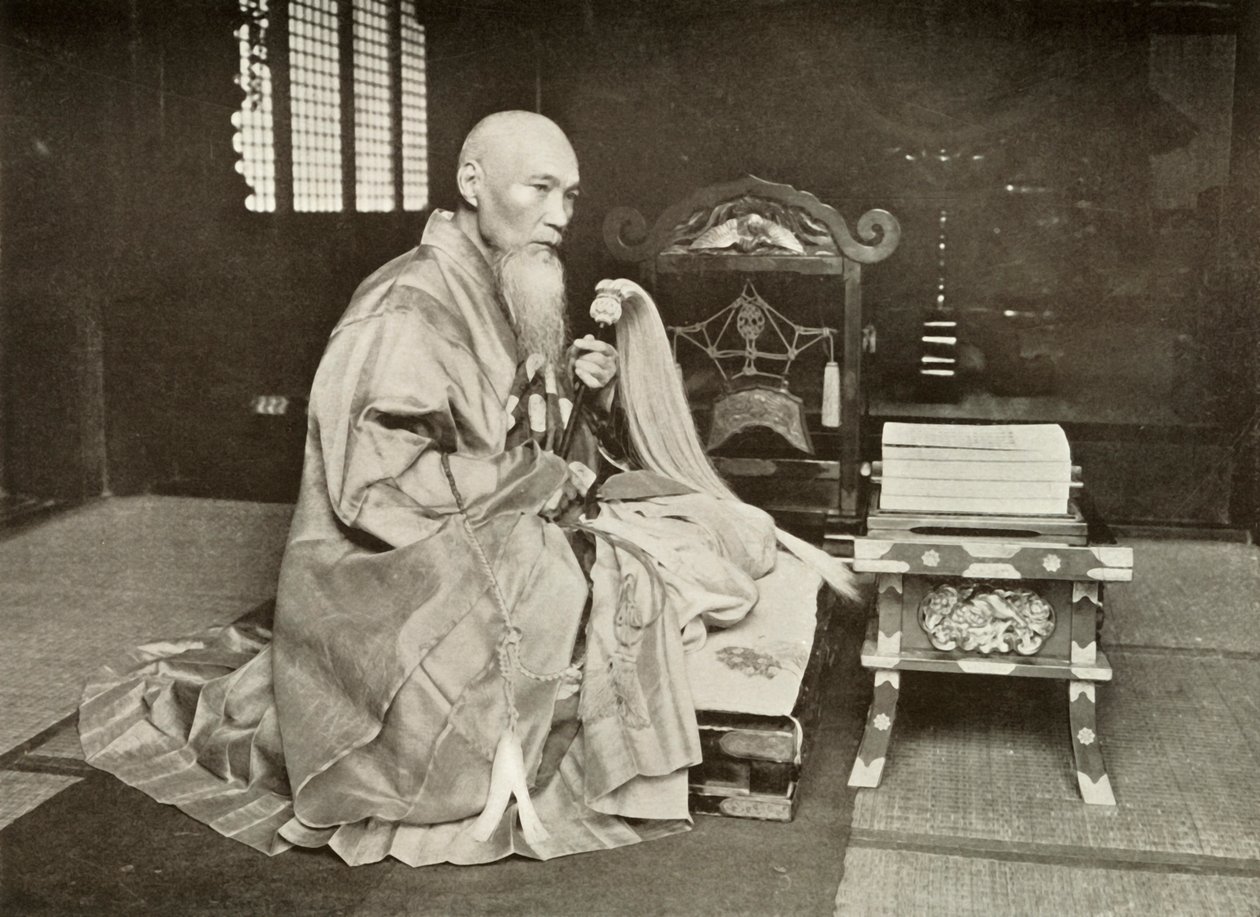 En buddhistisk abbot, 1910. av Herbert Ponting