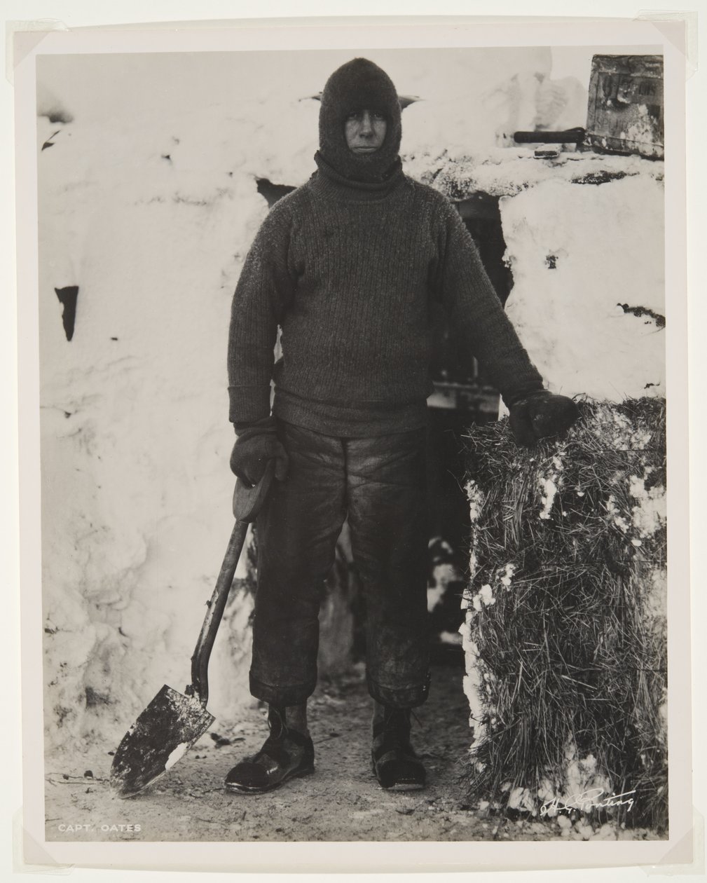 Kapten Oates under Terra Nova-expeditionen (1910-13) till Sydpolen (bromidtryck) av Herbert Ponting