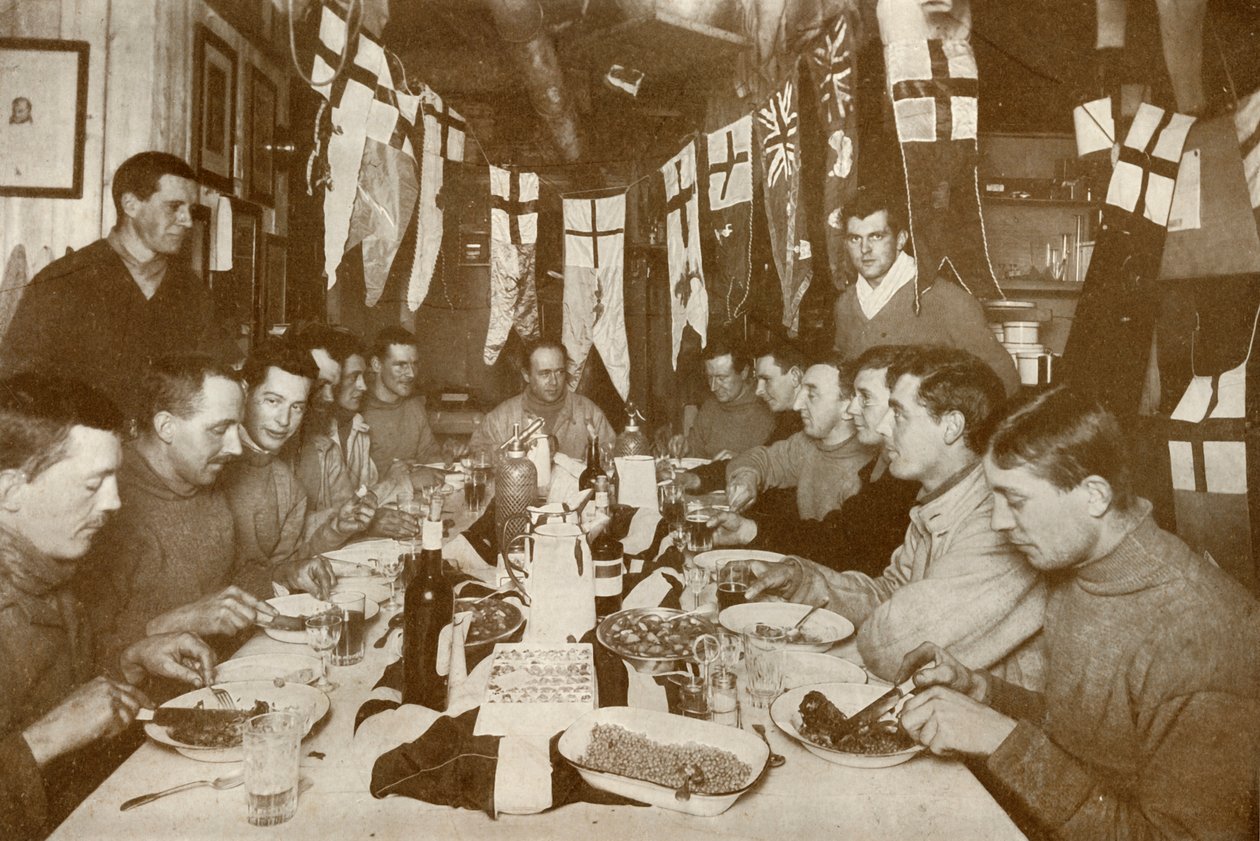 Kapten Scotts sista födelsedagsmiddag, 6 juni 1911, 1913 av Herbert Ponting