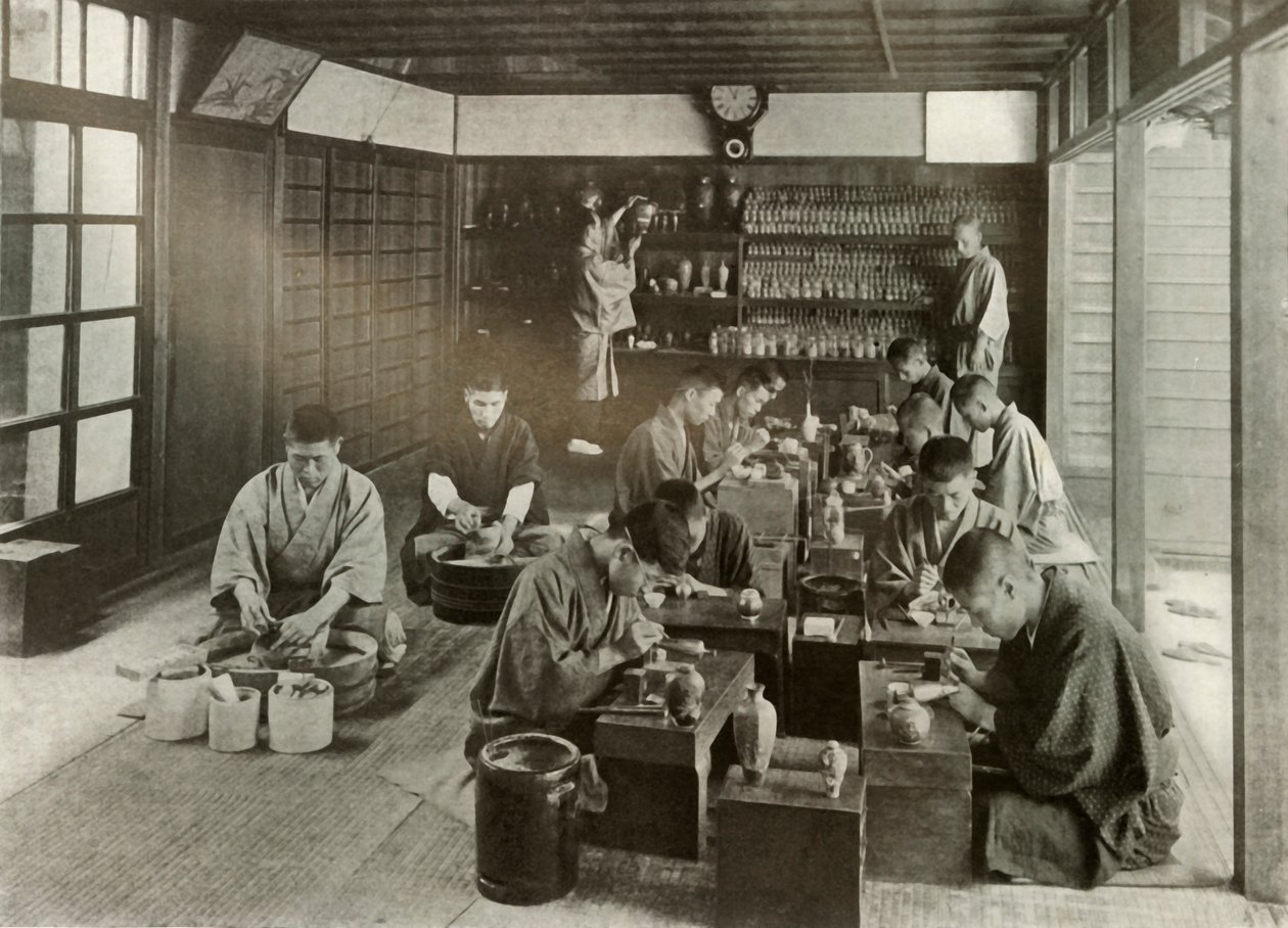 Namikawas arbetsrum, 1910. av Herbert Ponting
