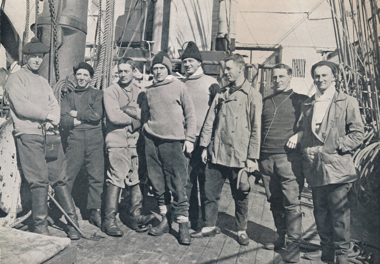 The Officers of the Terra Nova, 1912 Voyage, 1913 av Herbert Ponting