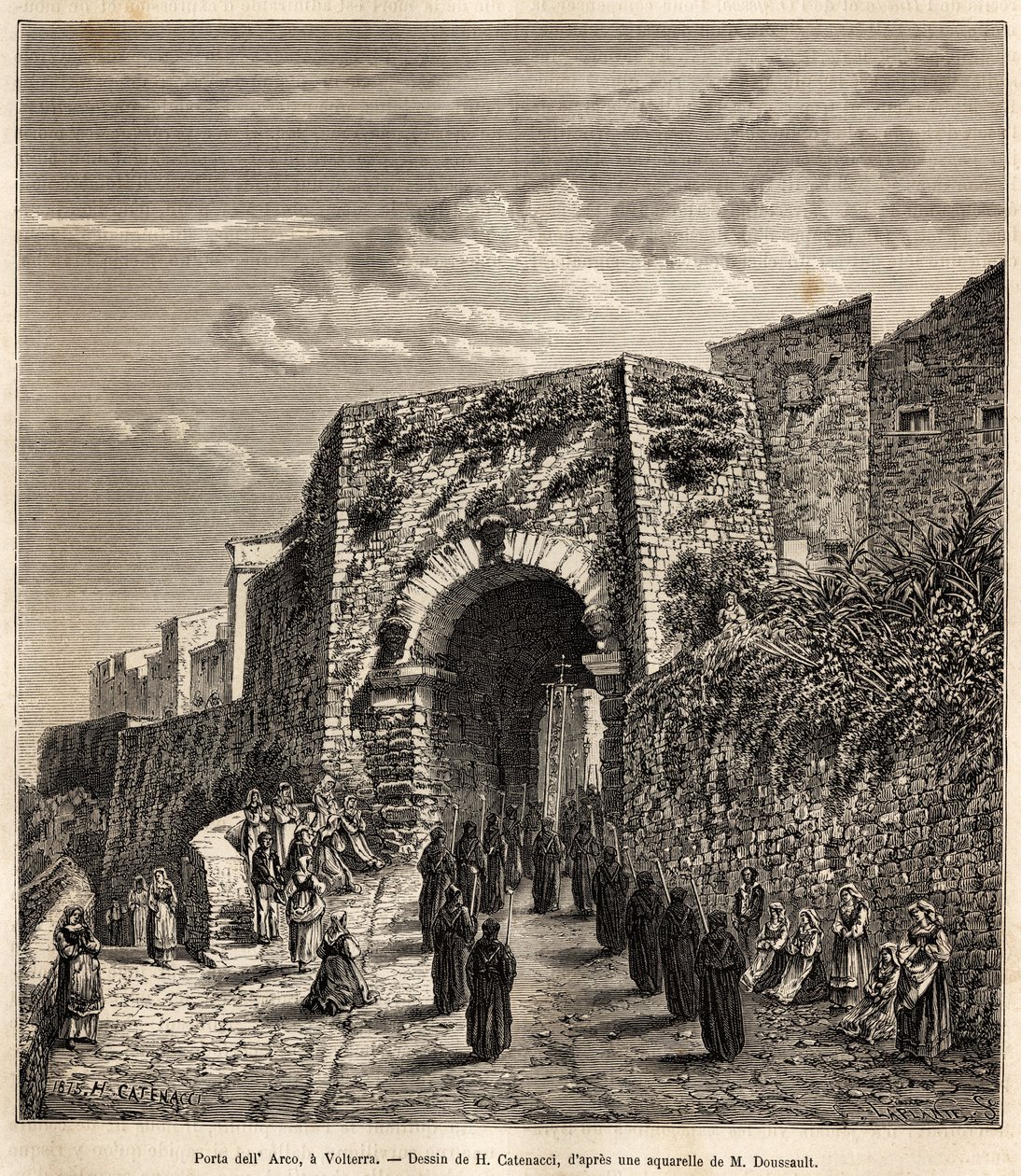 En religiös procession vid Porta dell