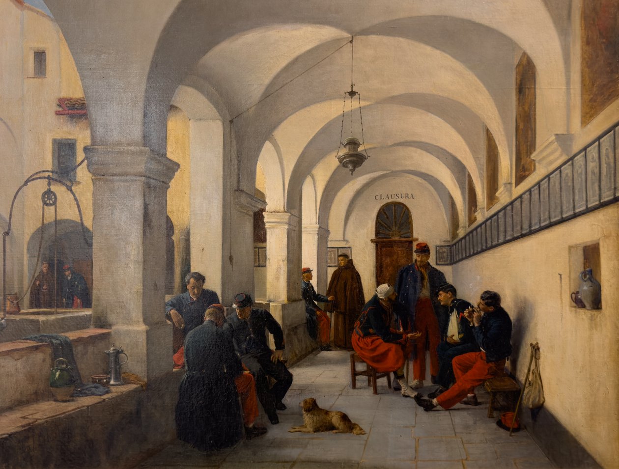 De franska kyrassiärernas ankomst till Nice 1859, Omkring 1859 (Olja på duk) av Hercule Trachel