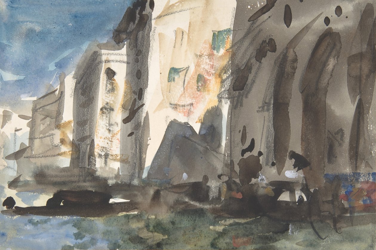 Bro över Canal Grande, Venedig, 1800-talet. av Hercules Brabazon Brabazon