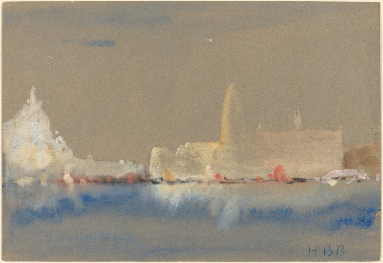 Saluten och Dogepalatset från Bacino di San Marco av Hercules Brabazon Brabazon