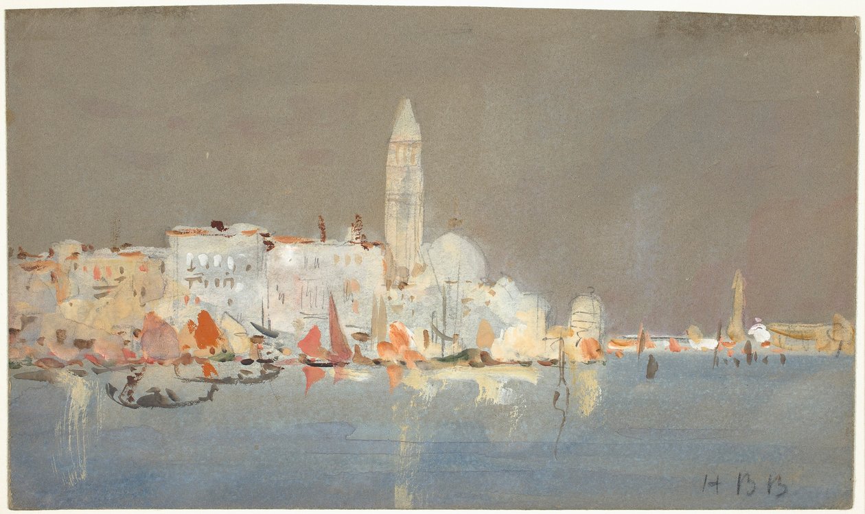 Venedigianskt capriccio med en kampanil av Hercules Brabazon Brabazon