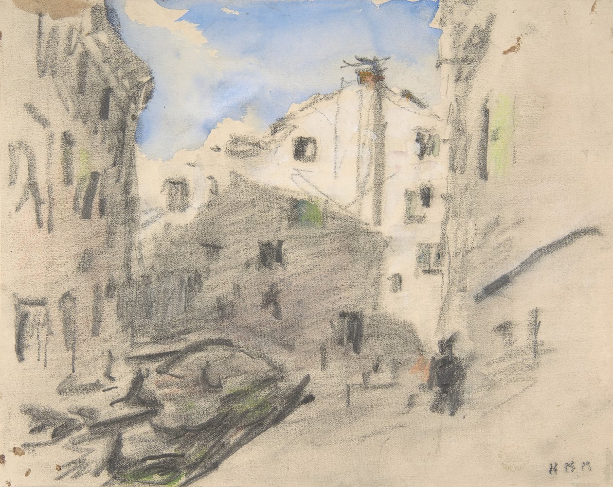 Venetiansk gatubild, 1800-talet. av Hercules Brabazon Brabazon