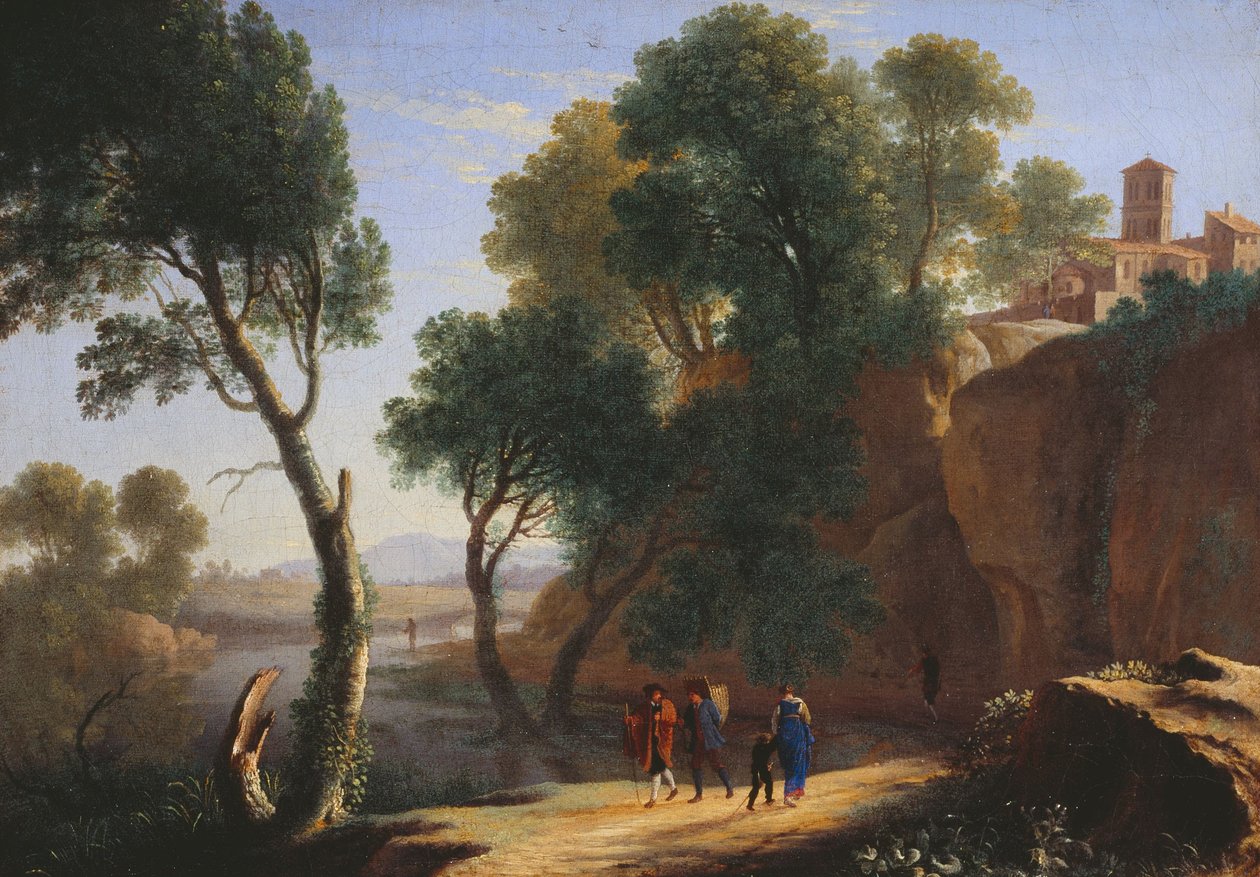 Ett italienskt landskap av Herman van Swanevelt