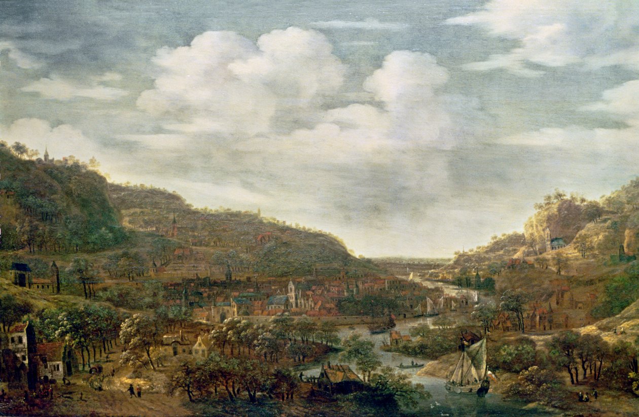 Rheneland View, 1600-talet av Herman the Younger Saftleven