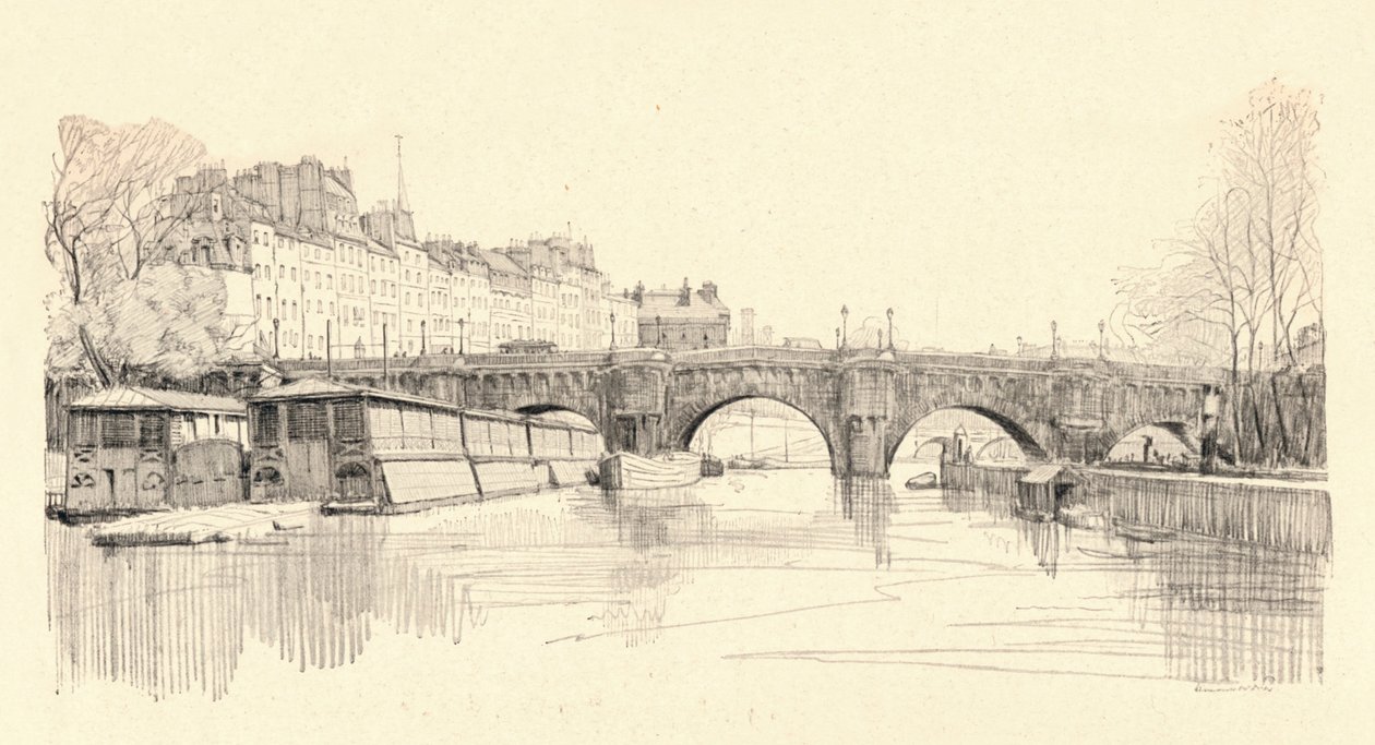 Pont Neuf sett från slussarna, 1915 av Herman Armour Webster