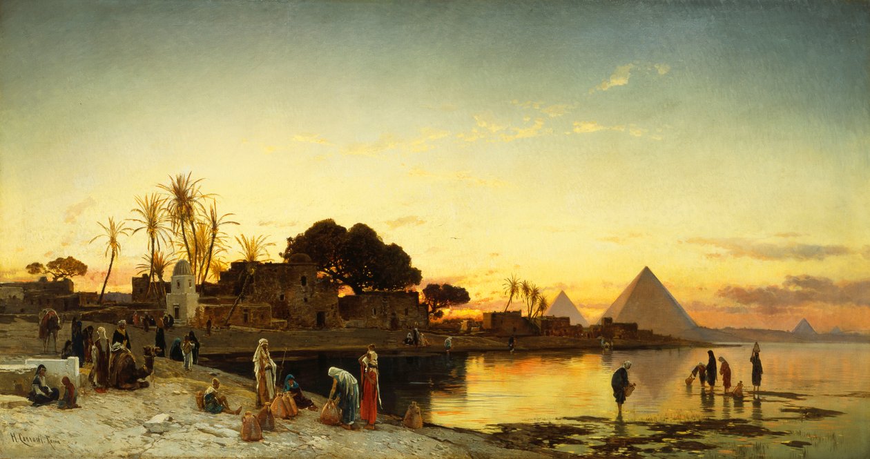 På Nilen, ca 1875 av Herman David Salomon Corrodi