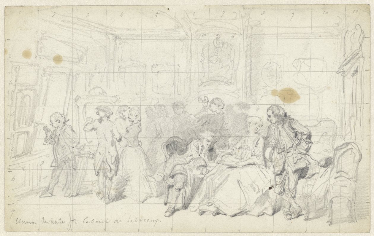 Konstuppskattning i ett gammalt holländskt hus Cabinet de tableaux (titel på objekt) av Herman Frederik Carel ten Kate