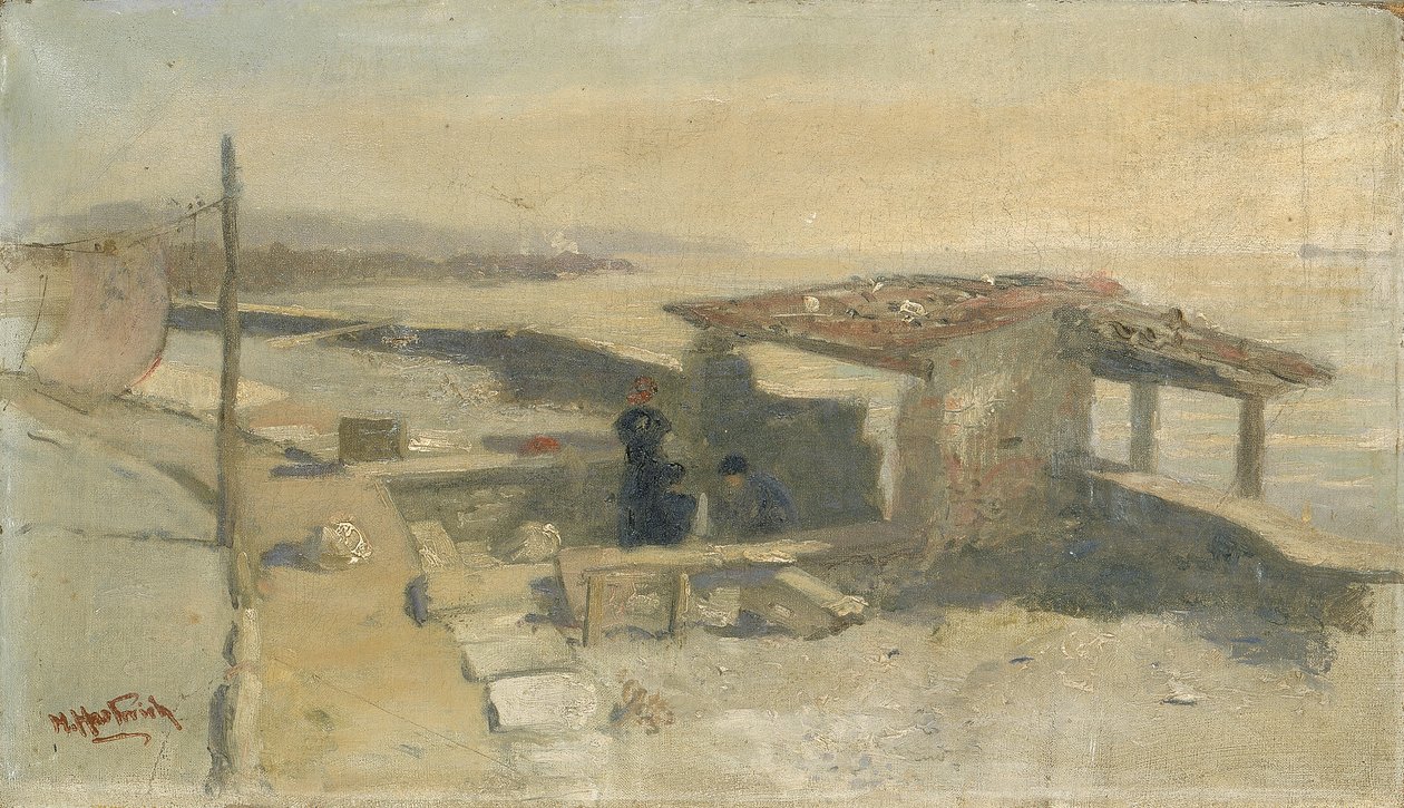 Skiss för Lombardy Bleachery, 1892. av Herman Hartwich