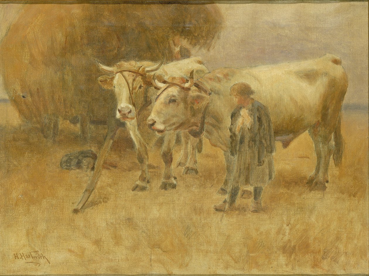 Skiss för The Harvesters av Herman Hartwich
