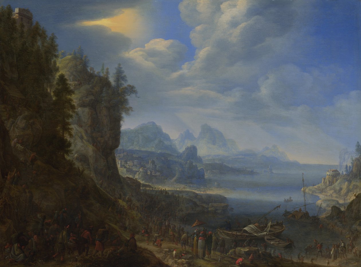 Kristus undervisade från Saint Peters Boat på Genesaretsjön, 1667 av Herman Saftleven