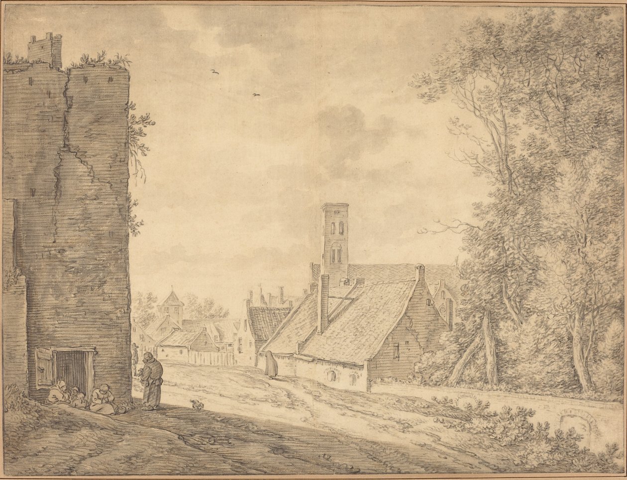 Bylandskap av Herman Saftleven