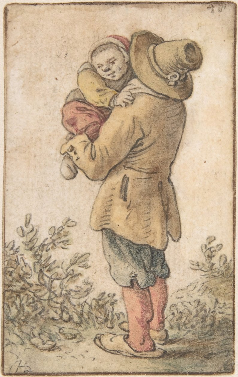 Bonde med barn, 1600-talet. av Herman Saftleven the Younger