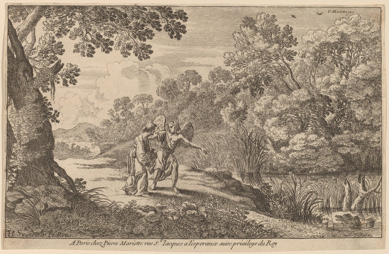 Hagar och ängeln av Herman van Swanevelt