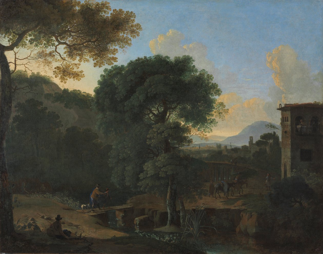 Landskap med resenärer, 1630-talet. av Herman van Swanevelt