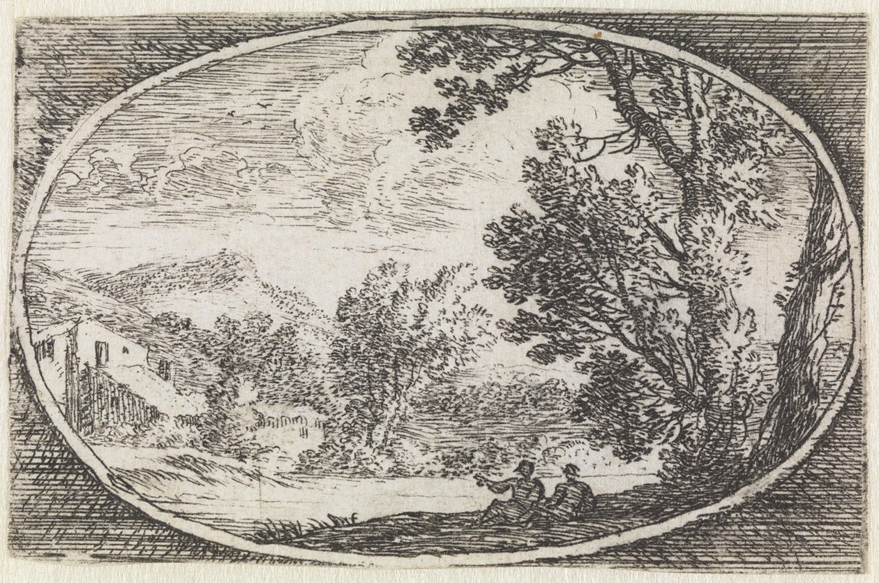 Landskap (nr 21 i serien: *variae campestrum fantasiae*) av Herman van Swanevelt