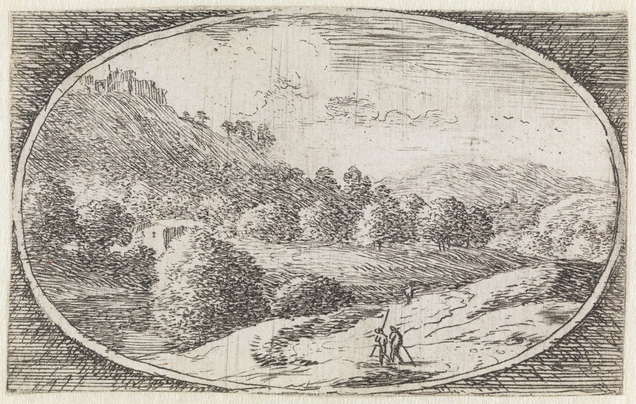 Landskap (nr 22 ur serien: Variae Campestrum Fantasiae) av Herman van Swanevelt
