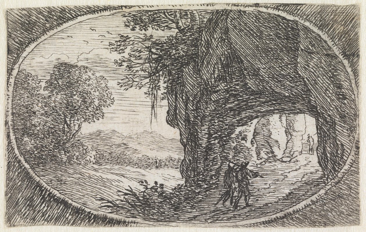 Landskap (nr 23 ur serien: Variae Campestrum Fantasiae) av Herman van Swanevelt