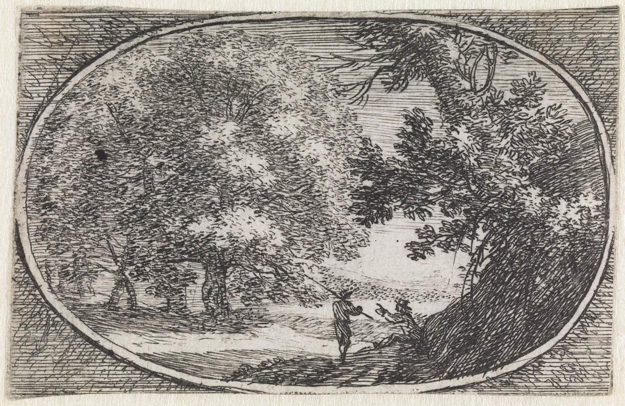 Landskap (nr 2 ur serien: Variae campestrum fantasiae) av Herman van Swanevelt
