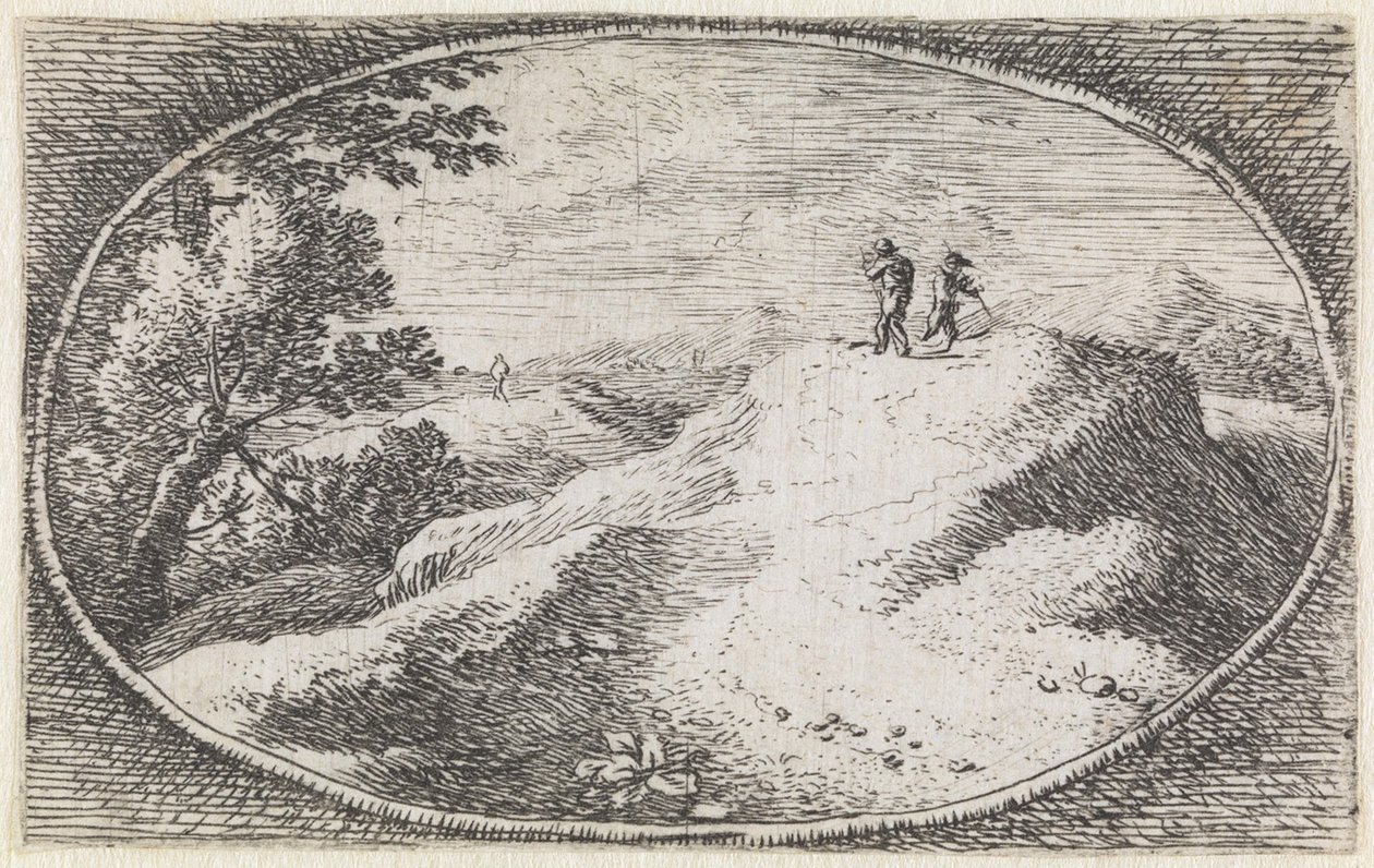 Landskap (nr 3 ur serien: Varietates campestrium phantasiarum) av Herman van Swanevelt