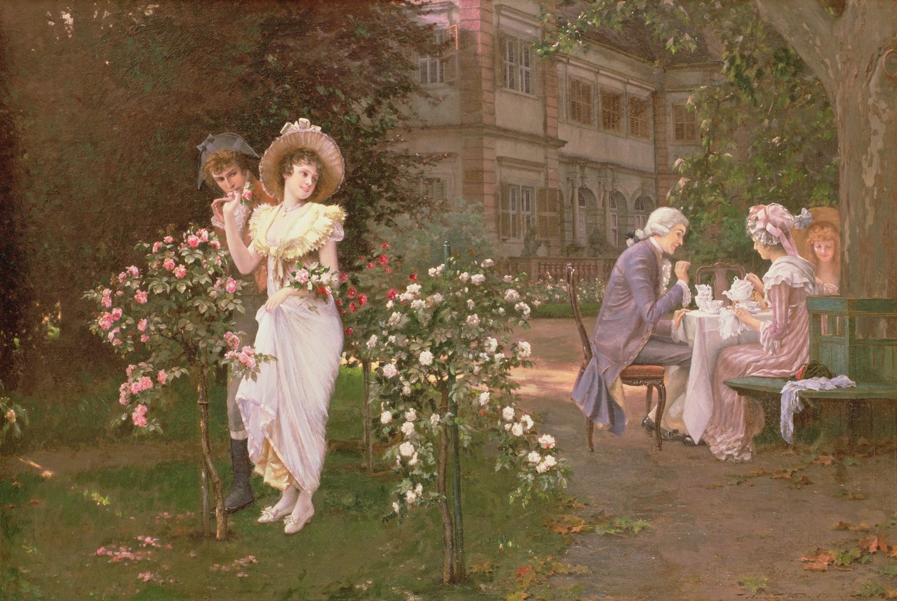 Teatime romantik, 1800-talet av Hermann Koch