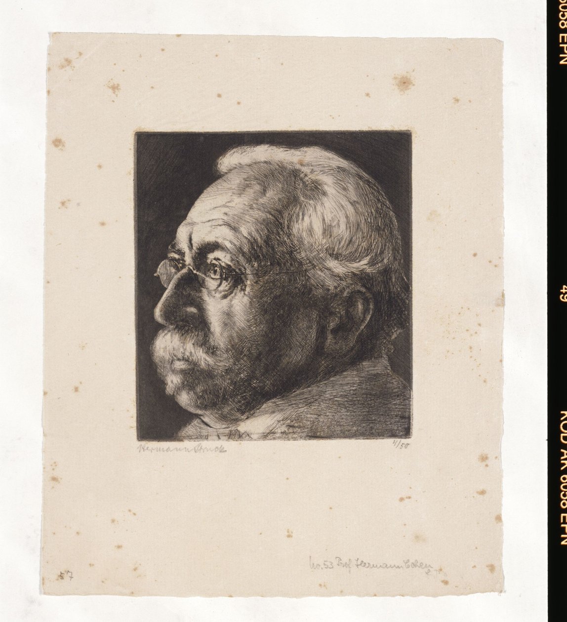 Porträtt Hermann Cohen (1842-1918) av Hermann Struck